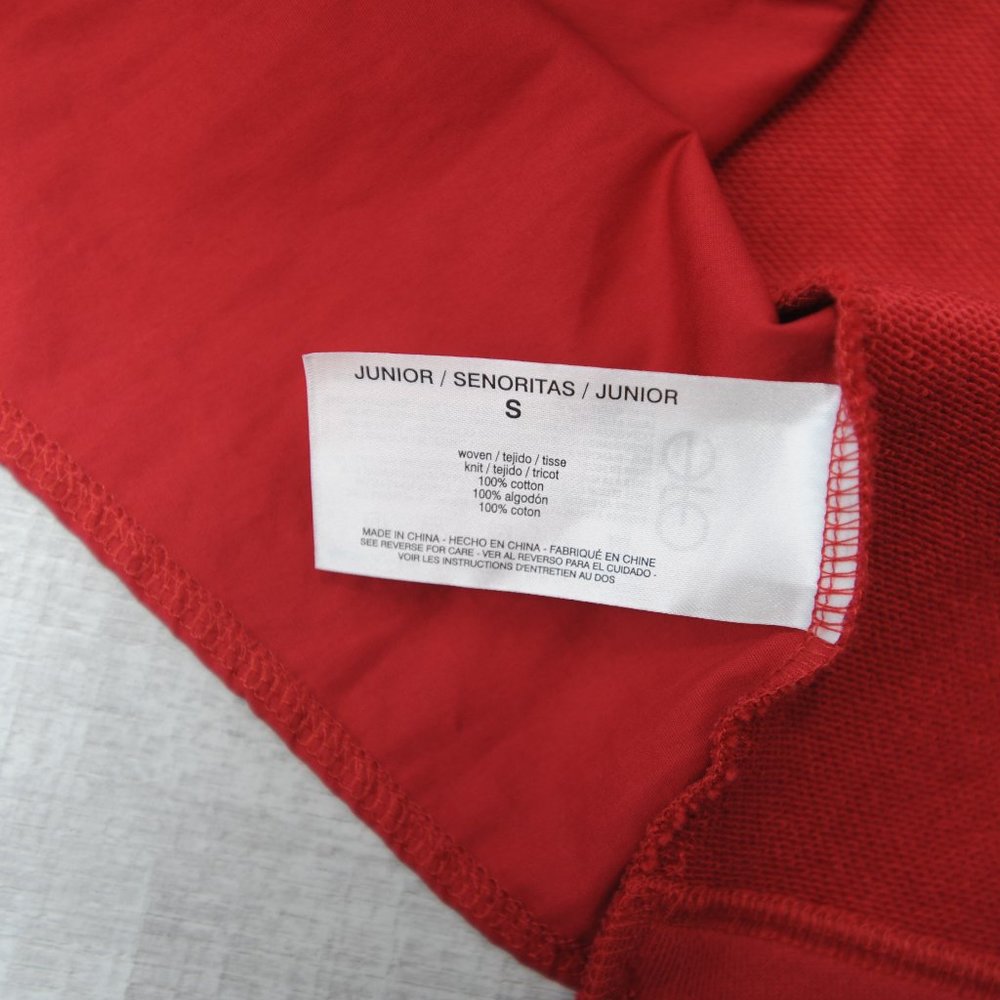 Ella Moss red back bow ruffle bottom sweater top S - Picture 4 of 6